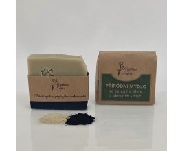 Mýdlo se zeleným jílem a aktivním uhlím - Mýdlárna Šafrán 90g