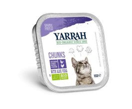 Kuřecí a krůtí kousky ve šťávě 100g - Pro kočky Yarrah BIO