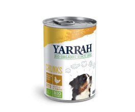 Konzerva pro psy Kuřecí kousky ve šťávě 400 g - Yarrah BIO