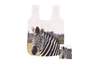 Skládací nákupní taška - zebra