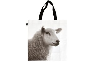 Nákupní taška s černobílým potiskem - ovce