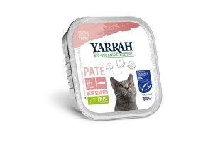 Paté losos s mořskou řasou 100g - Pro kočky Yarrah BIO